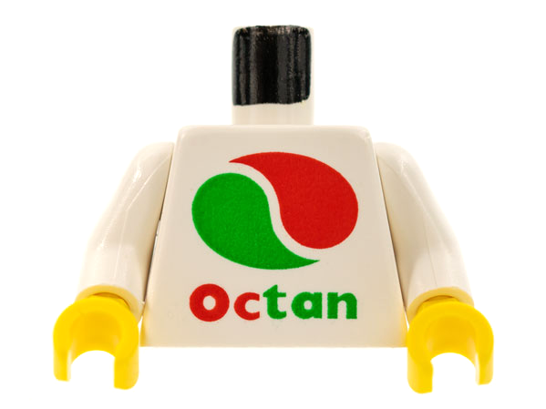 Lego Torso with Octan Logo Pattern / White Arms / Yellow Hands