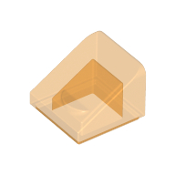 Lego Brick Sloped 30° 1 x 1 x 2/3 (Cheese Slope) / Trans-Orange