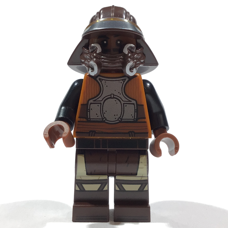 Lego Lando Calrissian, Skiff Guard Disguise, Dark Brown Helmet and Legs