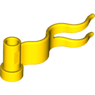 Lego Flag 4 x 1 Wavy [First Wave Right] / Yellow