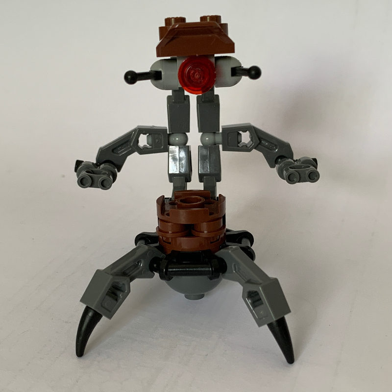 Lego Droideka / Destroyer Droid, Reddish Brown Shell, Dark Bluish Gray Legs