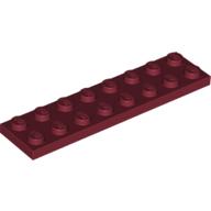 Lego Plate 2 x 8 / Dark Red