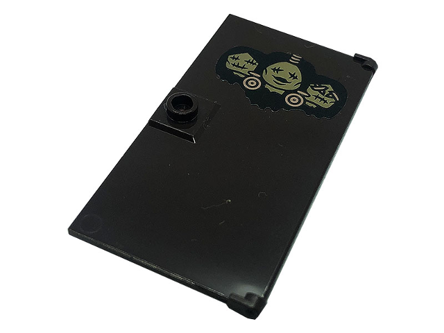 Lego Door 1 x 4 x 6 with Stud Handle with 3 Shrunken Heads Pattern (Sticker) - Set 76388 / Dark Brown