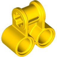 Lego Technic Axle and Pin Connector Perpendicular Double / Yellow