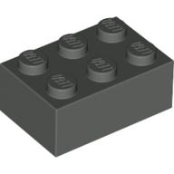 Lego Brick 2 x 3 / Dark Gray