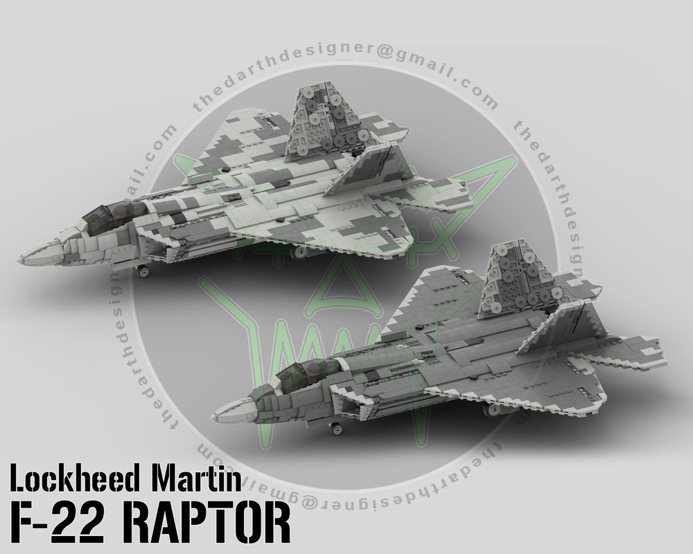 Lego Lockheed Martin | F-22 RAPTOR - 1:35 Scale (v3)