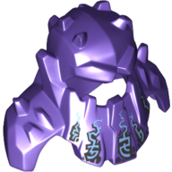 Lego Helmet Armor, Shoulder Cover, Spikes, Lightning Print / Dark Purple