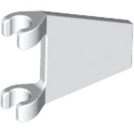 Lego Flag 2 x 2 Trapezoid with Flat Area between Clips / White