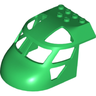 Lego Aircraft Fuselage Curved Forward 6 x 8 Top / Green