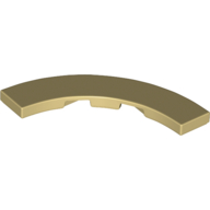 Lego Tile 4 x 4 Curved, Macaroni / Tan