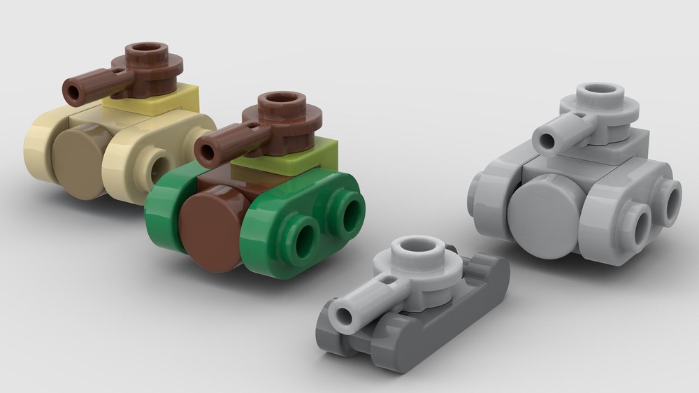 Lego Nano Tanks 2 (featuring the world's smallest buildable Lego Tank)