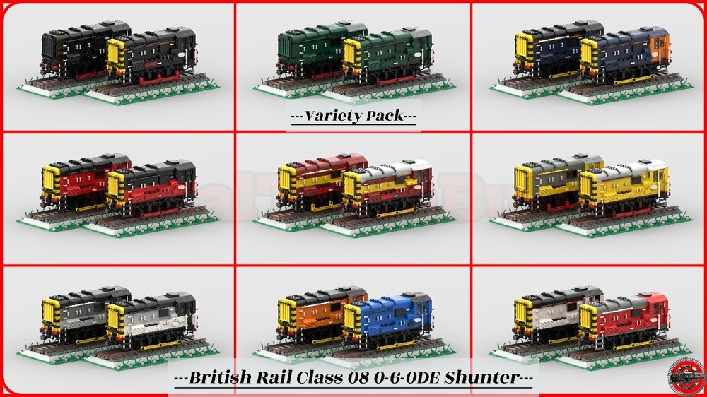 Lego (All Pack) BR Class 08 Shunters (8W)