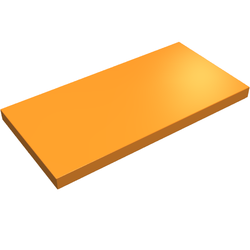 Lego Scala, Tile 3 x 6 / Orange
