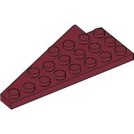 Lego Wedge Plate 8 x 4 Wing Right with Stud Notch / Dark Red