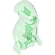 Lego Torso/Head Martian with Chest Hole, Marbled Glow In Dark Pattern