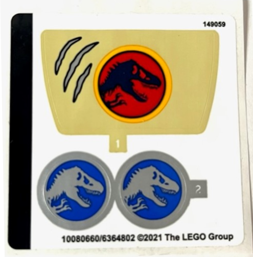Lego Sticker Sheet for Set 76941-1