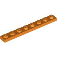 Lego Plate 1 x 8 / Orange