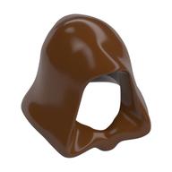 Lego Hood, Connected Chin / Reddish Brown