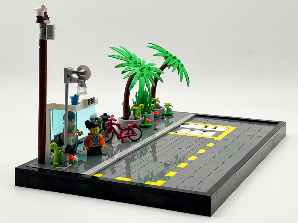 Lego Bus Stop Diorama