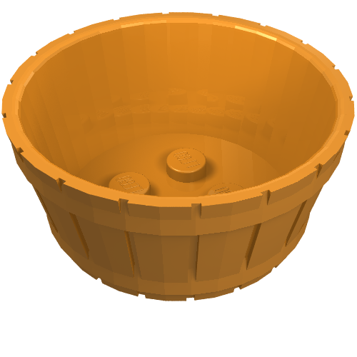 Lego Barrel Half Large / Fabuland Orange