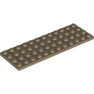 Lego Plate 4 x 12 / Dark Tan
