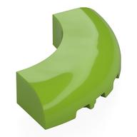 Lego Brick Round Corner 5 x 5 x 1 Curved, Bottom Cut Outs, No Studs, 9 Bottom Tubes