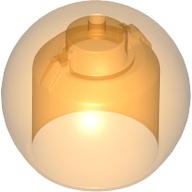Lego Helmet Round Sphere with Small Hole / Trans-Orange