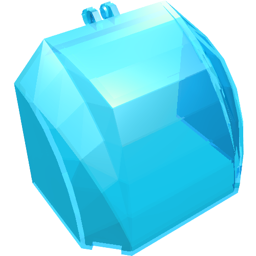 Lego Windscreen 4 x 6 x 4 Canopy with Hinge / Trans-Light Blue