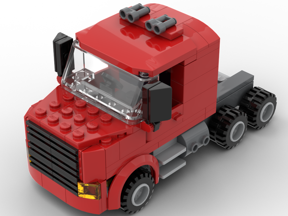 Lego Red semi truck