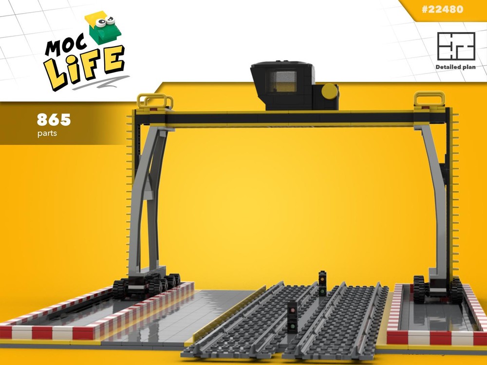 Lego Crane docking train station