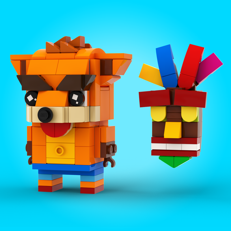 Lego Crash Bandicoot & Aku Aku BrickHeadz