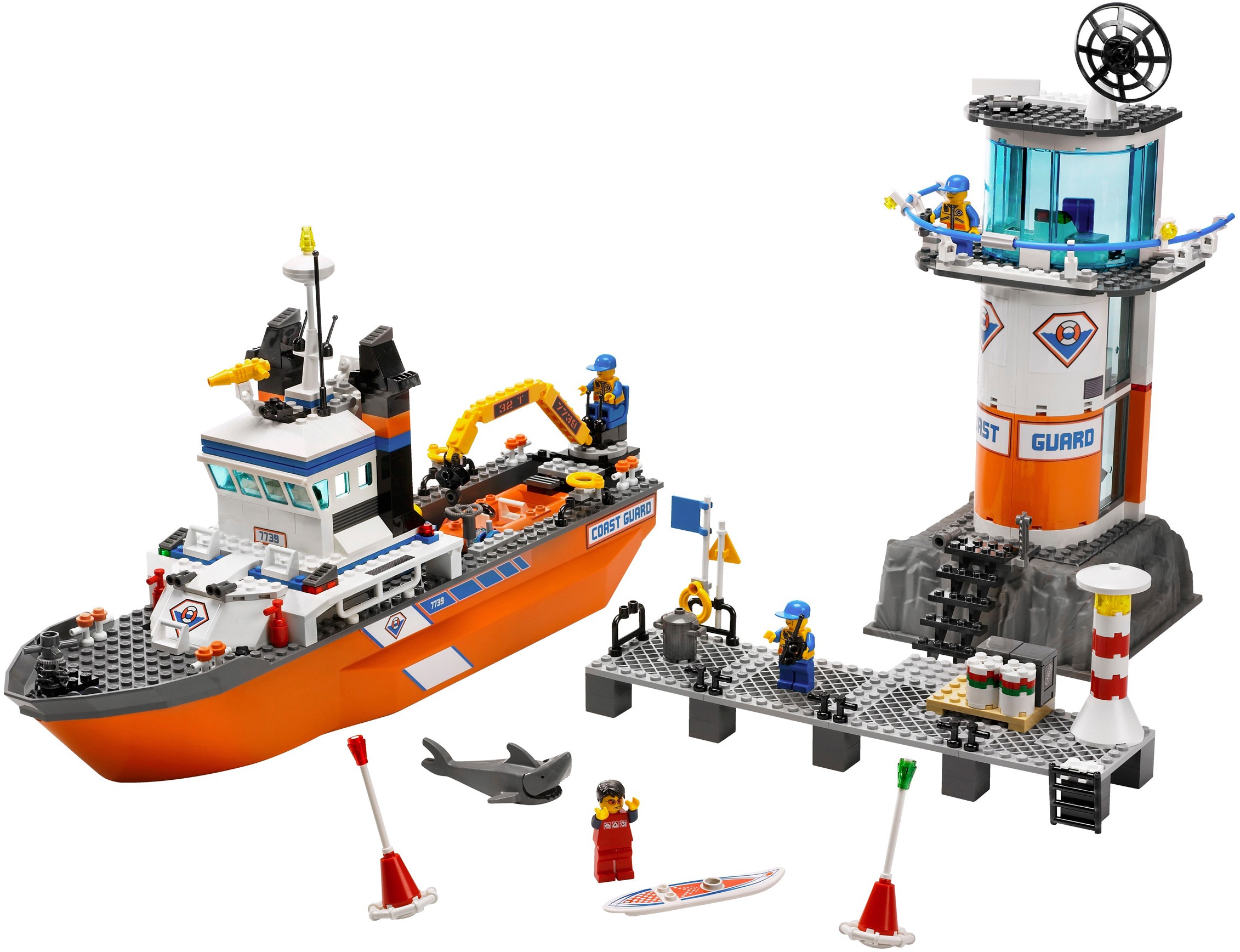 Lego Coast Guard Patrol Boat and Tower