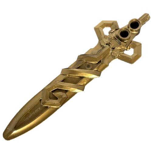 Lego Large Figure Weapon Sword, Rascus (Series 2) / Pearl Gold