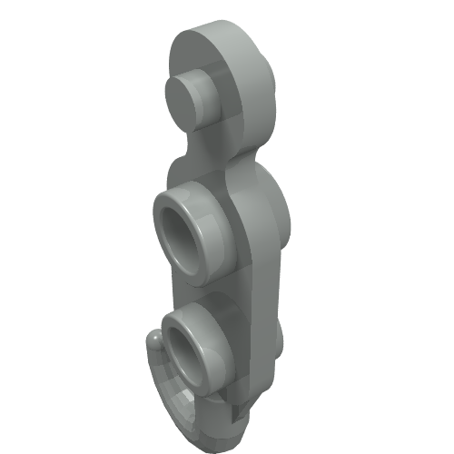 Lego Hook, Tow Hook with 2 Studs on Both Sides / Light Gray