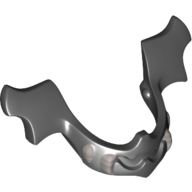 Lego Headwear Accessory Visor / Chin Guard Elaborate with Silver Fangs Print / Black
