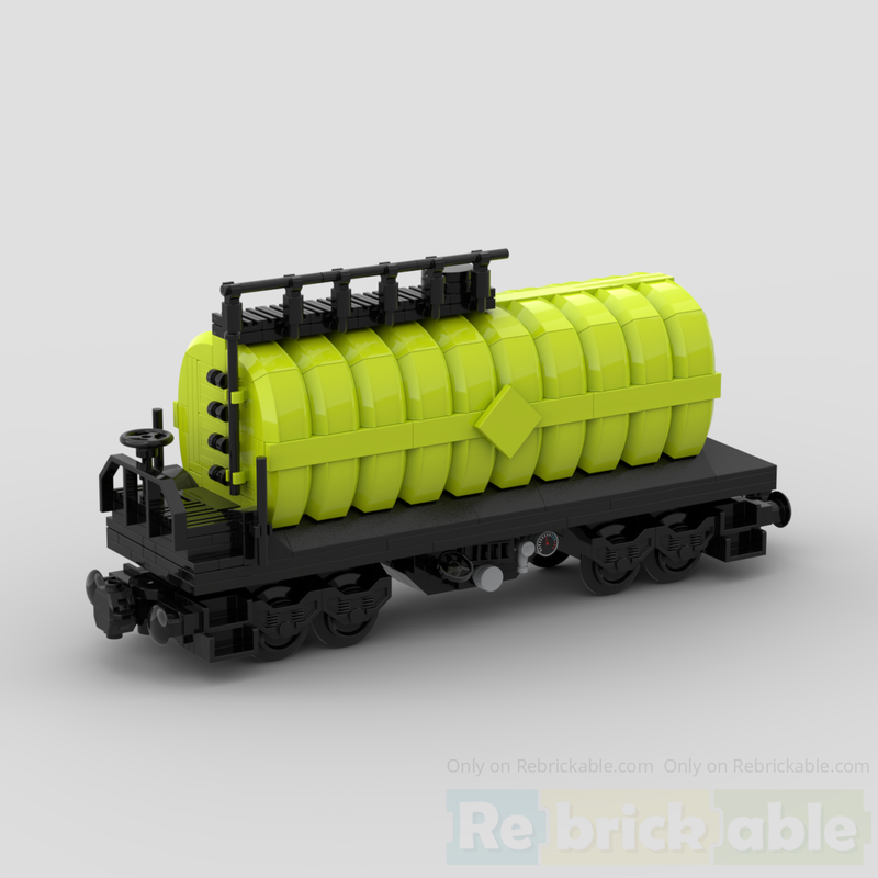 Lego 7 stud wide 4axle food train tank car - tanker railcar