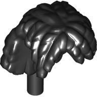 Lego Hair Mid-Length, Ridged (Bar) / Black