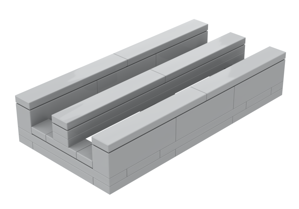 Lego Upscaled 1x2 Grille