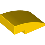 Lego Brick Curved 3 x 2 No Studs / Yellow