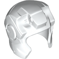 Lego Helmet Space with Open Face Rounded, Top Hinge / White