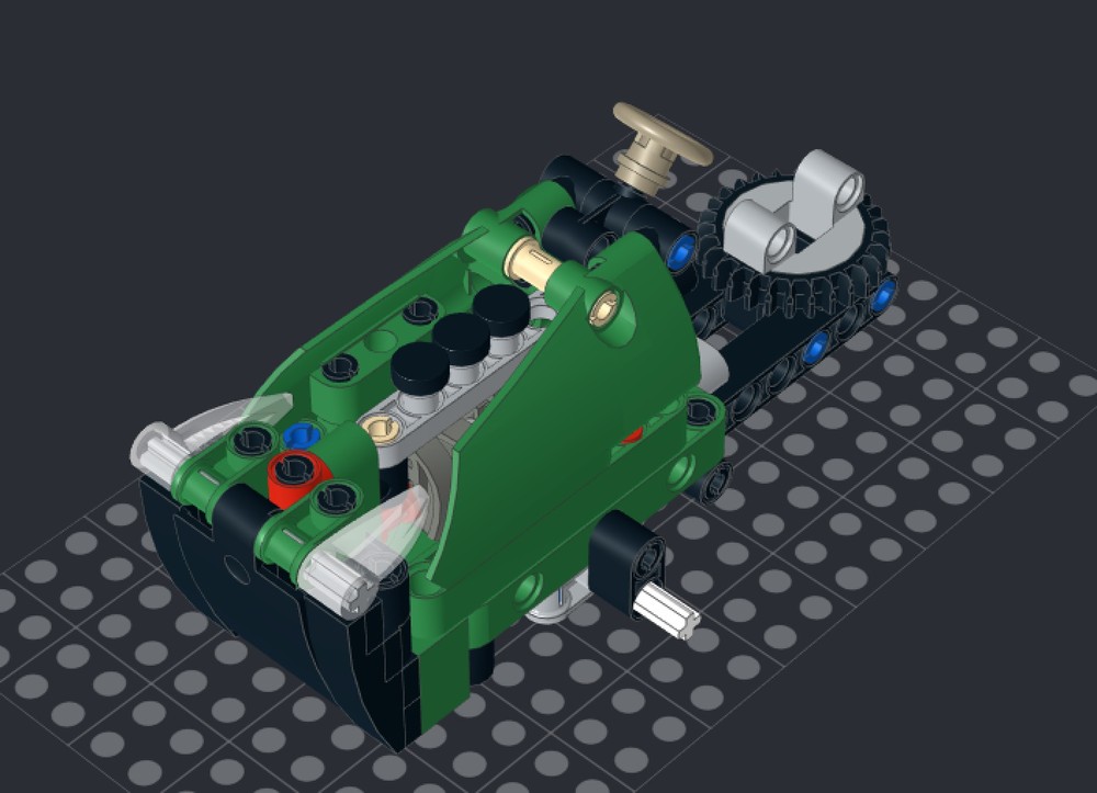 Lego John Deere 42136 with the engine of 42132 motorcycle