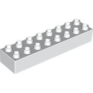 Lego Duplo Brick 2 x 8 / White