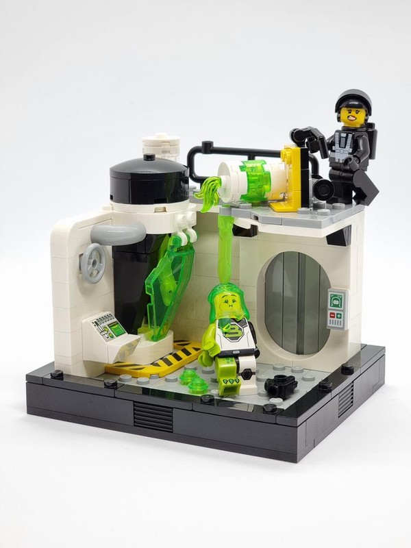 Lego Accident at Blacktron Biolab