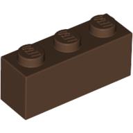 Lego Brick 1 x 3 / Brown