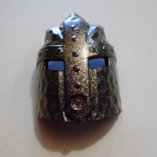Lego Large Figure Mask / Visor, Karzon / Speckle Black-Copper