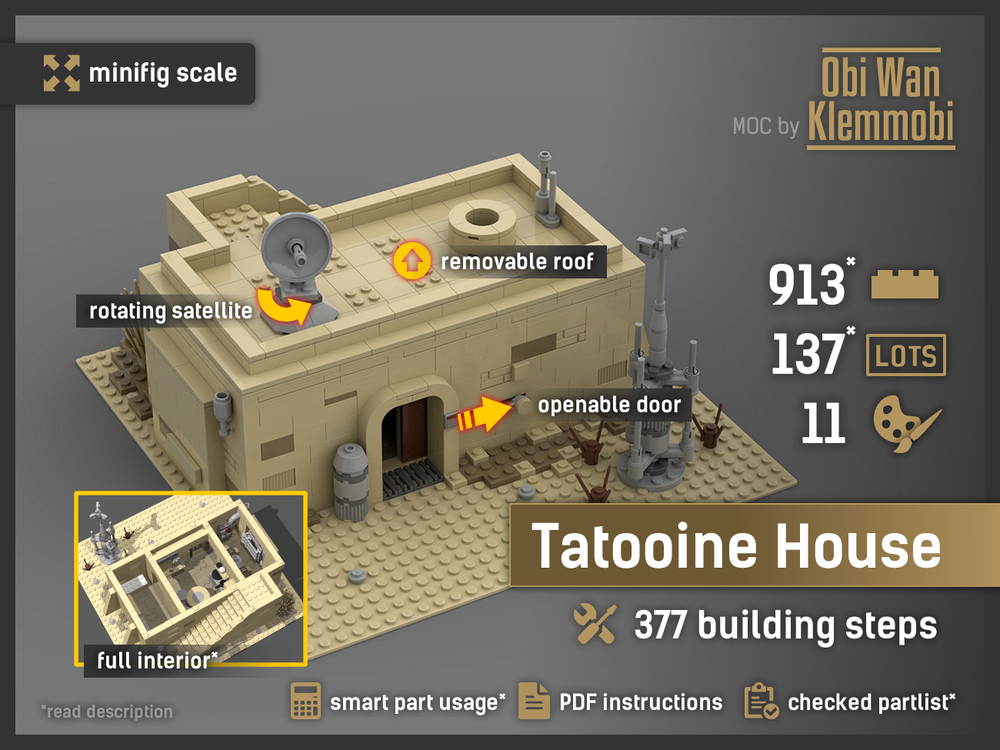 Lego Tatooine Mos Eisley House Medium