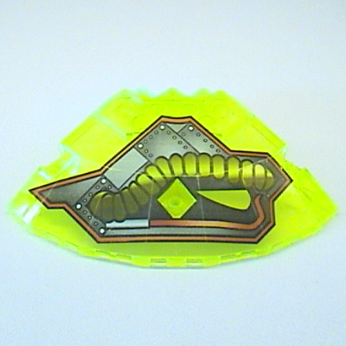 Lego Panel 10 x 10 x 2 1/3 Quarter Saucer Top with Stingray Print Right (teardrop at front & points right)