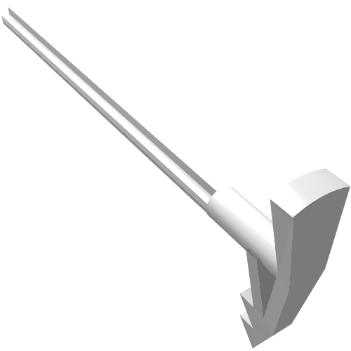 Lego Large Figure Weapon, Long Axle Ice Pick / White