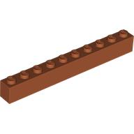 Lego Brick 1 x 10 / Dark Orange