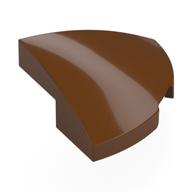 Lego Brick Round Corner, Curved 2 x 2 x 2/3 Quarter Circle / Reddish Brown